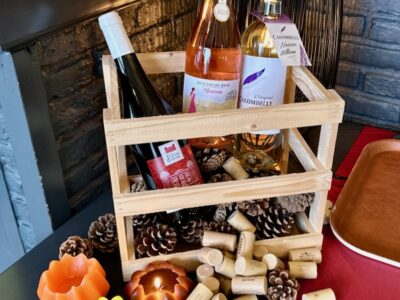 Bouteilles de Beaujolais pour célébrer le Beaujolais nouveau au Chambord